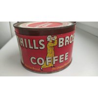 Vintage Hills Bros Blech-Kaffeedose Werbung #04229 von AntiqueXmas