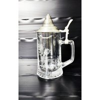 Wmf Bierkrug Mit Zinndeckel Und Tollen Glasschliff. Motiv Ähren. Ideales Geschenk Für Liebhaber Von Bier Brauerei-Themen von Antiqueliebe