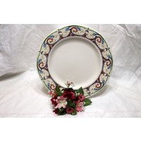 Syracuse China - "29-C" Speiseteller/Buffetteller Weißer Hintergrund Gemusterter Rand Syracuse China - "29-C" Speiseteller/Buffetteller Weißer Hintergrund Gemusterter Rand von AntiqueologyToday