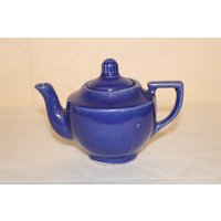 Vintage Mini Hall Teekanne - Royal Blau Usa Servierstücke Frühstücksset 1 Tasse von AntiqueologyToday