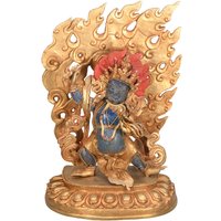 Lapice Vajrapani Gold Vergoldet Vintage Handgeschnitzt Wohndekor Tibet Buddhismus Deko Frieden Nepal von AntiquesFromAsia