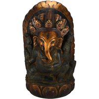 Sitzende Hölzerne Lord Ganesh Ganesha Statue Segen Ganpati Anbetung Elefantenkopf Handgemachte Antike Fabelhafte Figur Sitzende Meditation Nepal von AntiquesFromAsia