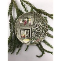 Vintage Urlaub Weihnachten-Johnson Brothers-Untersetzer Oder Untertasse Trinket Dish-Made in England-Perfect Zustand-Gift-Ring Tablett | 2 Av von AntiquesFromtheBLVD