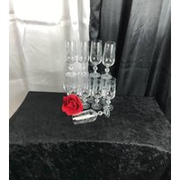 "Bezaubernde "Cascade" Geriffelte Kristall Champagner -/Saftgläser, 12Er-Set." von AntiquesbyDemetria
