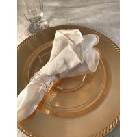 Vintage Fostoria Geätzte Glas Teller 4 Florale Vorspeisen Teller von Antiquevintagefind