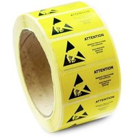 Antistat ESD-Etikett 1000 St. Gelb (L x B) 76mm x 38mm 055-0003selbstklebend von Antistat