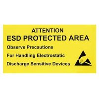 Antistat ESD-Warnschild 1 St. Gelb (L x B) 300mm x 150mm 055-0006selbstklebend von Antistat