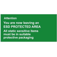 Antistat ESD-Warnschild 1 St. Grün (L x B) 300mm x 150mm 055-0014selbstklebend von Antistat