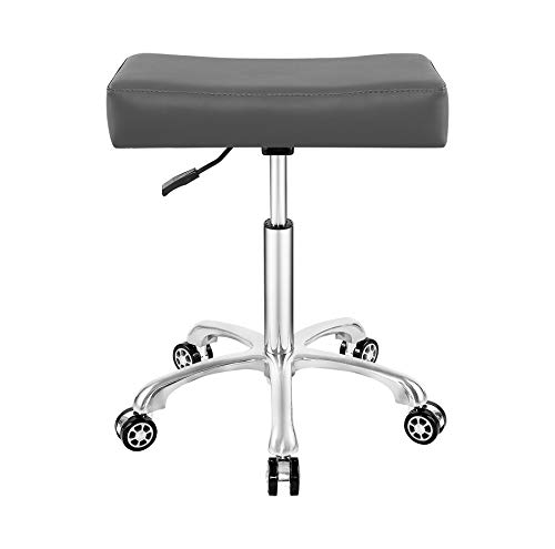 Antlu Hocker Mit Rollen Rollhocker Höhenverstellbar Drehstuhl Drehhocker Arbeitshocker Bürohocker Sitzhocker Kücheocker (Grau) von Antlu