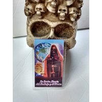 Laminierte Gebetskarte „La Santa Muerte Del Trabajo Y El Dinero, Arbeit Und Geld" von Antojitosdesuerte
