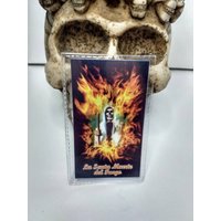 Laminierte Santa Muerte Gebetskarte. La Del Fuego von Antojitosdesuerte