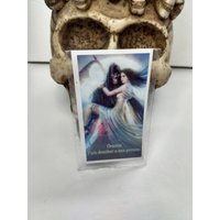 Laminierte Santa Muerte-Gebetskarte. Oracion Para Dominar A Una Persona | Eine Person Dominieren von Antojitosdesuerte