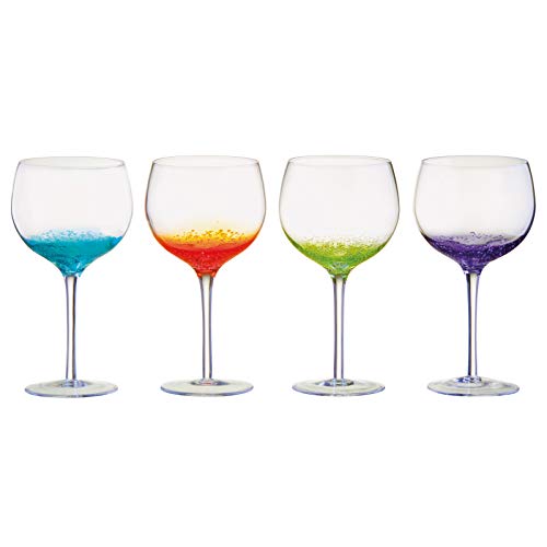 Anton Studio Designs - Fizz Gin Gläser Mehrfarbig - 4er Set - 700ml Fassungsvermögen pro Glas - große Schale im Fizz-Design & eleganter Stiel, perfekte Ergänzung für die Hausbar von Anton Studio Designs