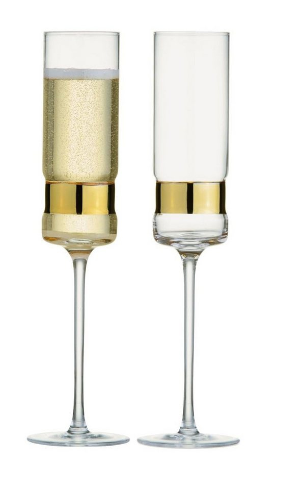 Anton Studio Designs Gläser-Set 2er Set Anton Studio Designs SoHo Champagnerflöten Sektgläser Farbe:, Glas, Metall Anton Studio Designs Gläser-Set 2er Set Anton Studio Designs SoHo Champagnerflöten Sektgläser Farbe:, Glas, Metall von Anton Studio Designs