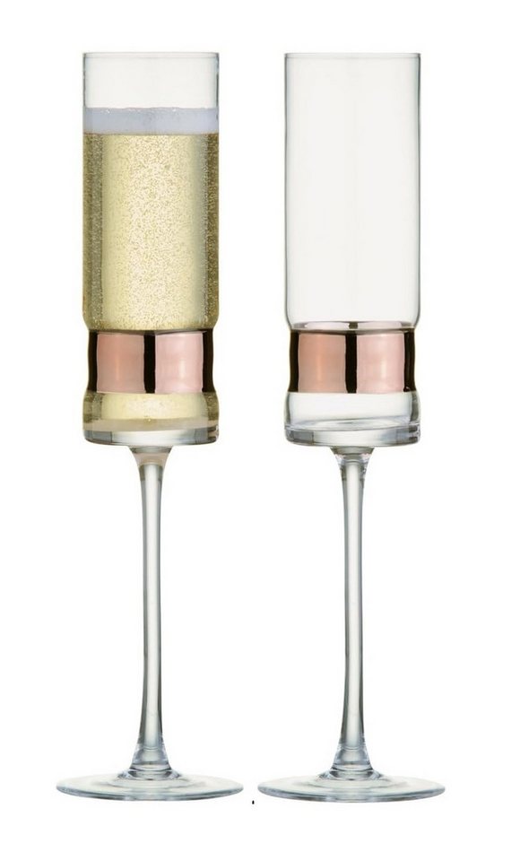 Anton Studio Designs Gläser-Set 2er Set Anton Studio Designs SoHo Champagnerflöten Sektgläser Farbe:, Glas, Metall Anton Studio Designs Gläser-Set 2er Set Anton Studio Designs SoHo Champagnerflöten Sektgläser Farbe:, Glas, Metall von Anton Studio Designs