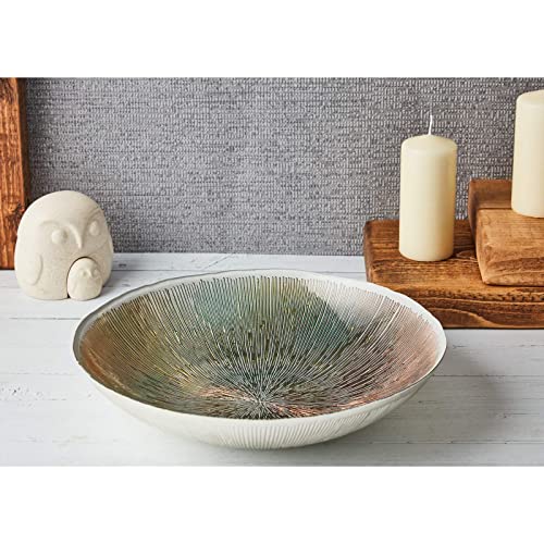 Anton Studio Designs - Radiance Bowl - Durchmesser 33 cm - Mehrfarbige dekorative Glasschale für Zuhause und für die Urlaubsdekoration von Anton Studio Designs