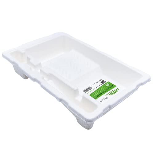 Anton Weiss® Kompostierbare Farbwanne 2er Pack | umweltfreundlich | 250ml | 32x21x6 cm | Farbenfächer für Rolle und Pinsel | für die nachhaltige Renovierung von Anton Weiss