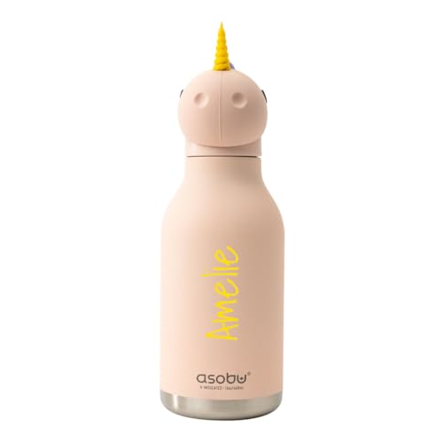 Asobu Bestie Unicorn | Isolierflasche aus Edelstahl | 460ml | mit Namen personalisierbar (Unicorn (mit Namen)) von Anton & Sophie