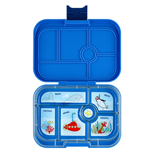 YUMBOX Original (mit 6 Fächern) - PERSONALISIERBAR - Brotbox/Lunchbox/Bento Box mit fester Fächer-Unterteilung - auslaufsichere Brotdose für Schule - ideal zur Einschulung (Surf Blue (ohne Namen)) von Anton & Sophie