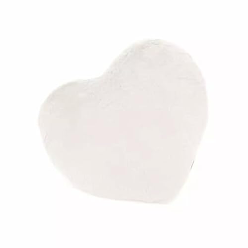 Antonio Kuschelkissen Plüsch Herz 34*37 cm Flanell Deko Herzkissen Geschenk Kissen Valentinstag (Weiß) von Antonio