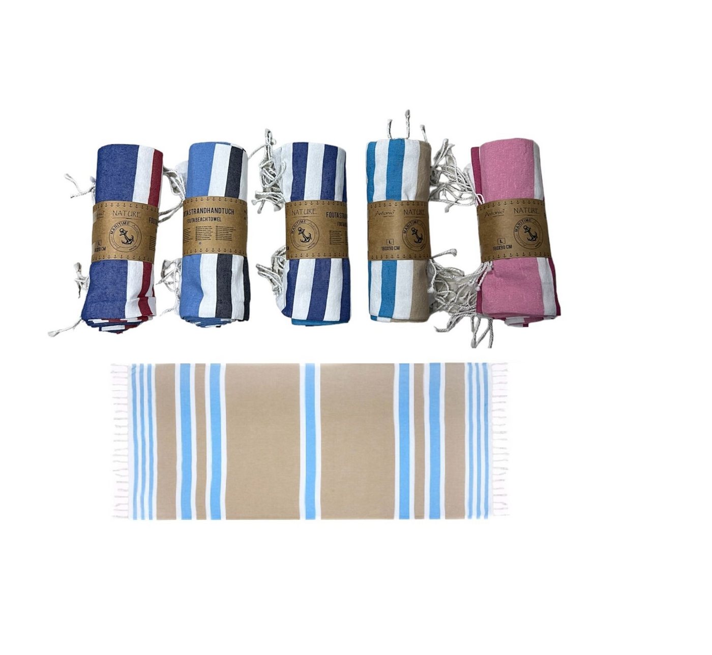 Antonio Strandtuch 2er Set Strandhandtuch Stranddecke 180cm x 90cm Antonio von Antonio