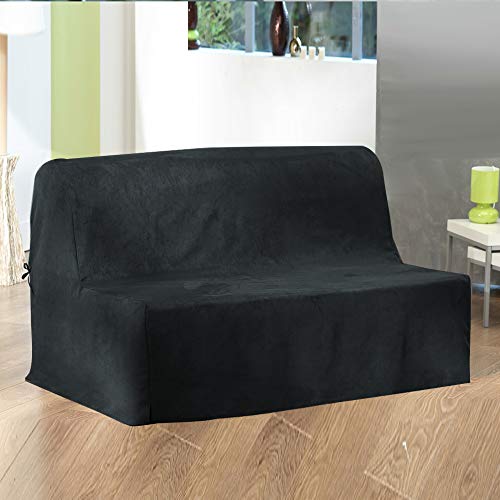 Bettcouch Schonbezug Klappsofa-Überzug Bz 140,190/200 X 200 cm,schwarz von Antonouse