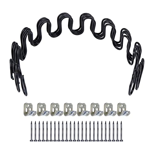 Antrader 45 cm großes Couchfeder-Reparatur-Set, 4er-Pack Polsterfeder-Clips für Möbel, Couch-Reparatur, inklusive Schrauben und Clips, schwarz von Antrader