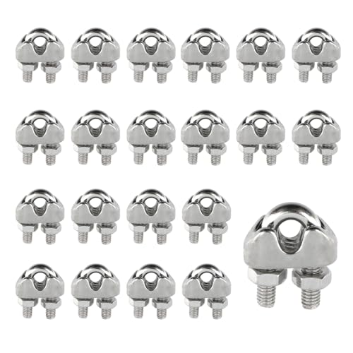 Antrader M3 Edelstahl-Drahtseil-Kabelklemme, 20 Stück, Drahtseilklemmen, Kabelklemmen, M3 0,3 cm Drahtseilklemmen, silberfarben Antrader M3 Edelstahl-Drahtseil-Kabelklemme, 20 Stück, Drahtseilklemmen, Kabelklemmen, M3 0,3 cm Drahtseilklemmen, silberfarben von Antrader