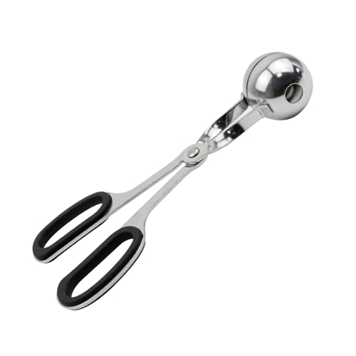 Mini Meat Baller, Antrader Edelstahl Antihaft Fleischbällchen Maker Zange für Kuchen, Eis, Teig, Kugelgrößen 3,3 cm von Antrader