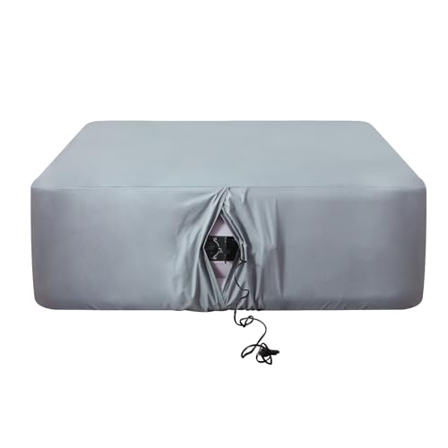 Antranfour Queensize-Spannbetttuch für Luftbett mit Pumpöffnung, ultraweich, langlebig, atmungsaktiv, passend für 38,1-61 cm extra Tiefe Taschen, kann jederzeit aufgeblasen Werden, Grau von Antranfour