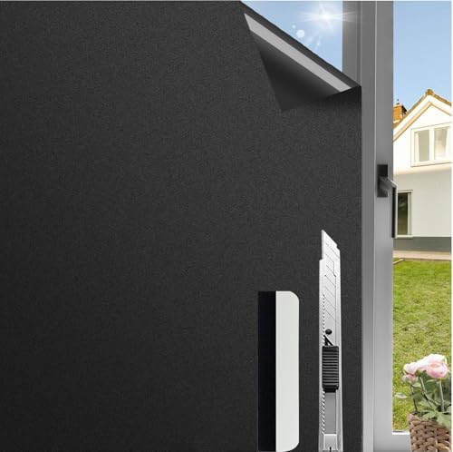 Antrect Milchglasfolie Selbstklebend Fenster 30x200cm Sichtschutzfolie für Fenster, Selbstklebende Spiegelfolie UV Schutzfolie Fenster Matte Fensterfolie von Antrect