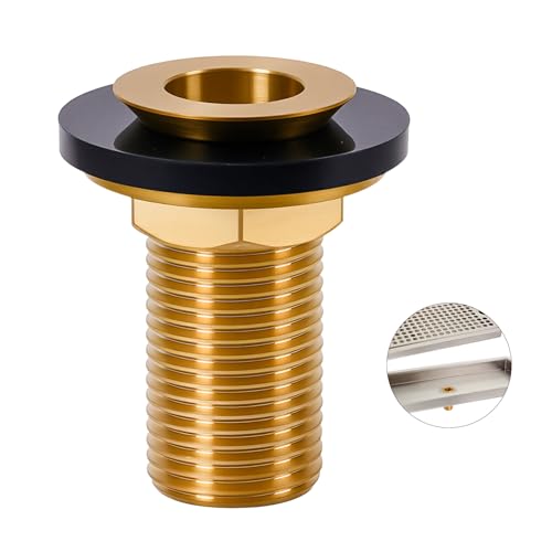 Ablaufgarnitur für Tropfschale – 1,27 cm NPT Messing automatische Tropfschale Ablauf-Set für Barspülen und Standardschalen, auslaufsicheres Umrüst-Set mit Unterlegscheibe und Sicherungsmutter von Antrys