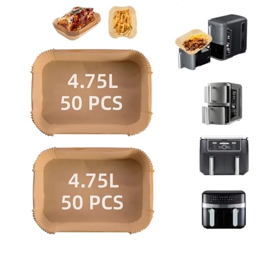 Anttyscar 100PCS Ninja Double Stack SL400EU XL 9.5L Air Fryer Backpapier Liners,Ninja Double Stack XL Backpapier Liners Zubehör Ninja Double Stack AF400EU/AF451EU von Anttyscar