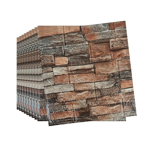 Anttyscar 3D Wandpaneele Selbstklebend,Steinoptik Tapete 35 x 38cm,Wasserdicht Wandtapete,Brick Pattern Wallpaper Wandaufkleber,für Wohnzimmer,Schlafzimmer,Küche,Badezimmer 40 Stück von Anttyscar