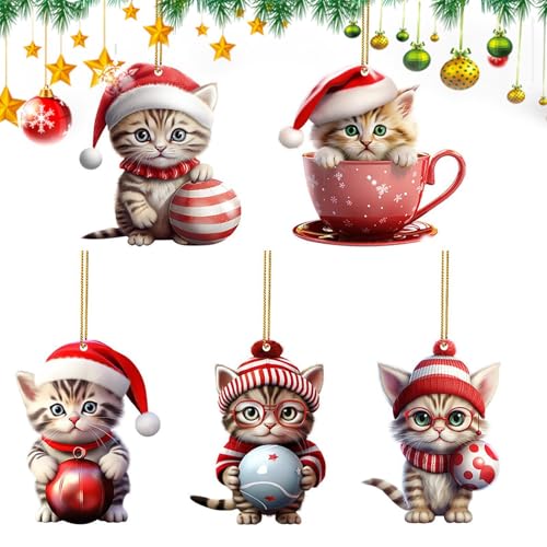 Acryl-Weihnachtsschmuck, 2D-Acryl-Weihnachtstier-Ornamente – Tierhandwerk für Eingangstür, Griff, Fenster, Auto, Rückblick, Gartentor, Schlafzimmer, Kinderzimmer Acryl-Weihnachtsschmuck, 2D-Acryl-Weihnachtstier-Ornamente – Tierhandwerk für Eingangstür, Griff, Fenster, Auto, Rückblick, Gartentor, Schlafzimmer, Kinderzimmer von Anulely