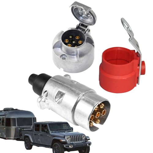 Anhängersteckdose – Anhängerkupplung Stecker – robuste Steckdose, Fahrzeugseiten-Ersatz für Wohnmobil, LKW Anhängersteckdose – Anhängerkupplung Stecker – robuste Steckdose, Fahrzeugseiten-Ersatz für Wohnmobil, LKW von Anulely