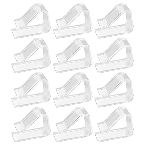 Anulely 12 Stück Tischdeckenklammern, Transparente Tischklemme Klammern Tischdecke Outdoor, Tischdeckenhalter Tischdecke Outdoor Tischtuchhalter Für Picknicks Partys von Anulely