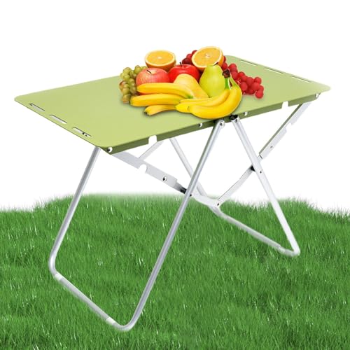Anulely Camping-Klapptisch – Tragbarer Metall-Tisch für den Außenbereich, zusammenklappbarer Design-Grilltisch für Strand, Grill, Picknick und Camping Anulely Camping-Klapptisch – Tragbarer Metall-Tisch für den Außenbereich, zusammenklappbarer Design-Grilltisch für Strand, Grill, Picknick und Camping von Anulely