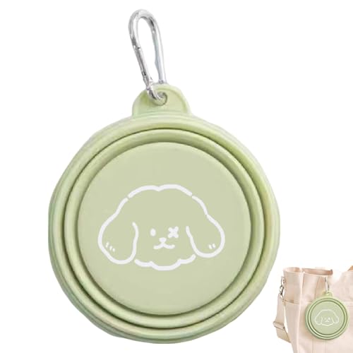 Faltbarer Hundenapf | Lebensmittelqualität Silikon Futternapf Faltbar für Haustiere | Reisenapf, Tragbarer Multifunktionaler Pet Feeder mit Schnalle für Katzen, Kätzchen, Hunde, Welpen von Anulely