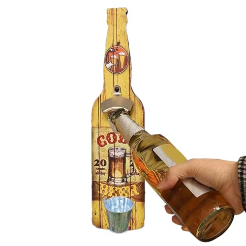 Anulely Flaschenöffner Wandmontage | Hängender Flaschenöffner | Flaschenöffner mit Kappen Sammler Fänger Vintage Wandmontage Flaschenöffner, geeignet für Männer und Bierliebhaber Anulely Flaschenöffner Wandmontage | Hängender Flaschenöffner | Flaschenöffner mit Kappen Sammler Fänger Vintage Wandmontage Flaschenöffner, geeignet für Männer und Bierliebhaber von Anulely