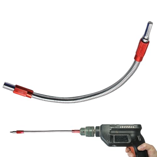 Anulely Flexible Bohrerverlängerung, Metallbohrerverlängerung, 30 cm, flexibler Schaft, Bitverlängerung für Schraubendreher Anulely Flexible Bohrerverlängerung, Metallbohrerverlängerung, 30 cm, flexibler Schaft, Bitverlängerung für Schraubendreher von Anulely