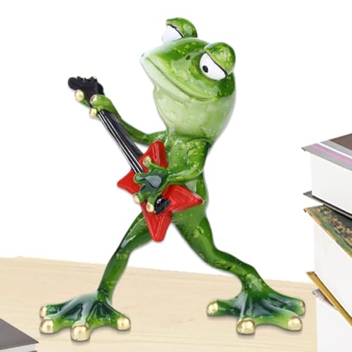 Anulely Frosch-Ornament, niedliche Cartoon-Frosch-Statue, Harz-Outdoor-Accessoire-Figur, Gitarre, Violine, Outdoor-Dekoration, Spielgitarre, Dekorationen für den Schreibtisch zu Hause Anulely Frosch-Ornament, niedliche Cartoon-Frosch-Statue, Harz-Outdoor-Accessoire-Figur, Gitarre, Violine, Outdoor-Dekoration, Spielgitarre, Dekorationen für den Schreibtisch zu Hause von Anulely