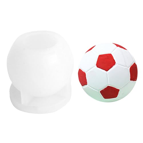 Anulely Fußball-Kerzenform, Fußballform, Silikonformen für Kerzen, Fußballform, Kuchendekoration, niedliche Kerzenformen für Fondant, Süßigkeiten, Epoxid-Dekoration Anulely Fußball-Kerzenform, Fußballform, Silikonformen für Kerzen, Fußballform, Kuchendekoration, niedliche Kerzenformen für Fondant, Süßigkeiten, Epoxid-Dekoration von Anulely