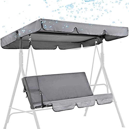 Anulely Gartenschaukel, wasserdicht, Terrassenschaukelüberdachung, Terrassen-Hängematte, Vordach, wasserdicht, 201D-Oxford-Oxford-Anti-UV-Veranda-Schaukel Anulely Gartenschaukel, wasserdicht, Terrassenschaukelüberdachung, Terrassen-Hängematte, Vordach, wasserdicht, 201D-Oxford-Oxford-Anti-UV-Veranda-Schaukel von Anulely