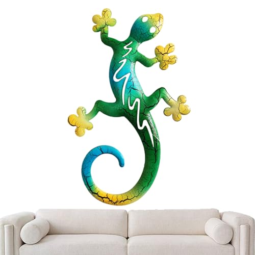Anulely Gecko-Wandkunst für den Außenbereich, buntes Gecko-Dekor, farbige Wanddekoration, Skulptur für Baumstamm, Wand, Fenster, Haustür Anulely Gecko-Wandkunst für den Außenbereich, buntes Gecko-Dekor, farbige Wanddekoration, Skulptur für Baumstamm, Wand, Fenster, Haustür von Anulely