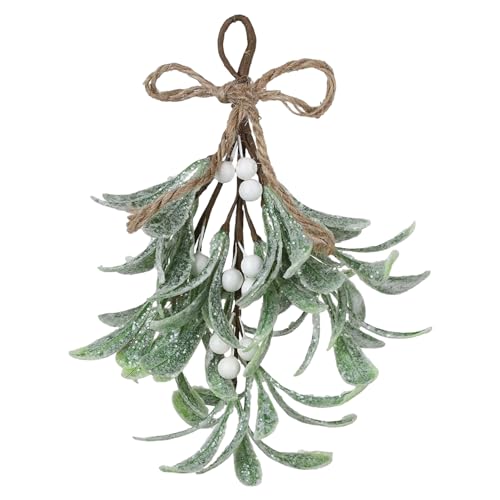 Anulely Gefrostete künstliche Mistel | Frosted Fake Mistelzweige Dekoration - Festliche Kunstblumen, langlebige Weihnachtsdekoration für Zuhause, Winter, Innenbereich Anulely Gefrostete künstliche Mistel | Frosted Fake Mistelzweige Dekoration - Festliche Kunstblumen, langlebige Weihnachtsdekoration für Zuhause, Winter, Innenbereich von Anulely