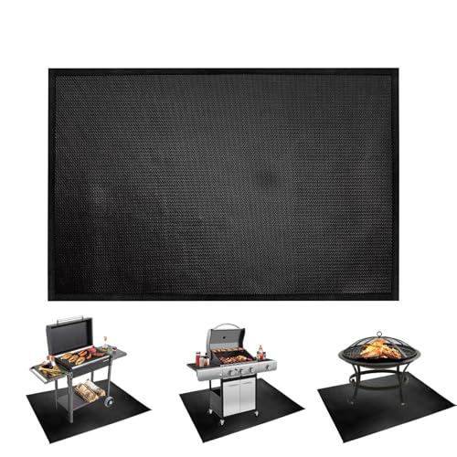 Anulely Grillmatte für Terrasse und Terrasse, feuerfest, öldicht, wasserabweisend, leicht zu reinigen, für Rasen, Raucher von Anulely