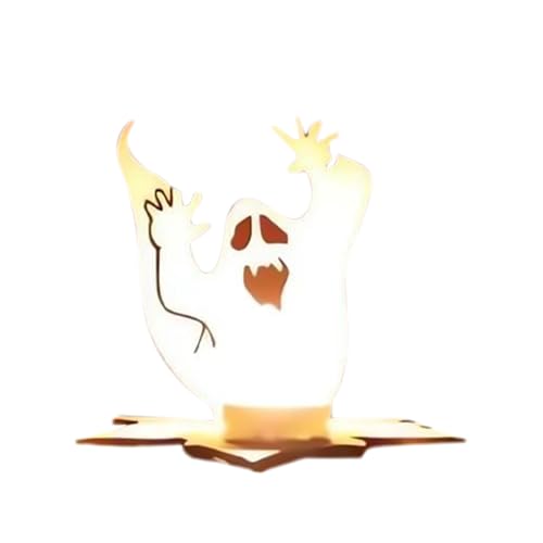 Anulely Halloween-Kerzenhalter – Totenkopf-Kürbis-Geist-Kerzenhalter, gruseliger Kerzenhalter, Schatten-Teelichthalter für Halloween, Tischdekoration Anulely Halloween-Kerzenhalter – Totenkopf-Kürbis-Geist-Kerzenhalter, gruseliger Kerzenhalter, Schatten-Teelichthalter für Halloween, Tischdekoration von Anulely