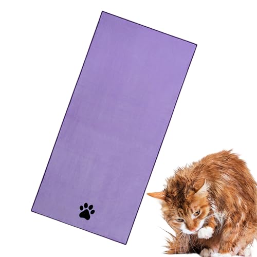 Anulely Haustier-Pflegehandtuch, 34 x 75 cm, saugfähiges Duschtuch, Mikrofaser-Hundebadetuch, Trockentuch zum Trocknen von Hunden und Katzen von Anulely