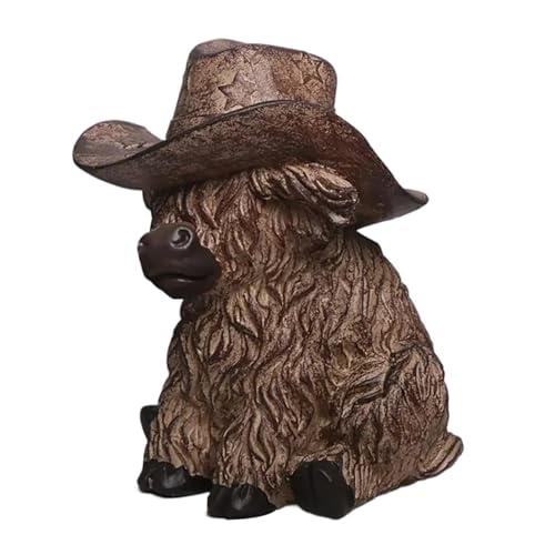 Anulely Highland Cow Figurines | Tabletop Cowboy Rinder Skulptur – Miniatur-Tierfigur Ornament Dekor für Schlafzimmer Wohnzimmer Schreibtisch Bücherregal Nachttisch Dekoration Anulely Highland Cow Figurines | Tabletop Cowboy Rinder Skulptur – Miniatur-Tierfigur Ornament Dekor für Schlafzimmer Wohnzimmer Schreibtisch Bücherregal Nachttisch Dekoration von Anulely